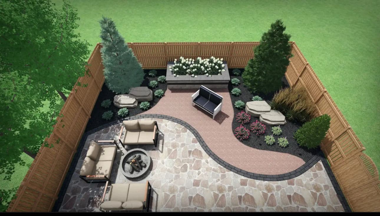 Gallery photos for Flagstone Patio and Landscape Design for Blondeluxe Salon: Image #3