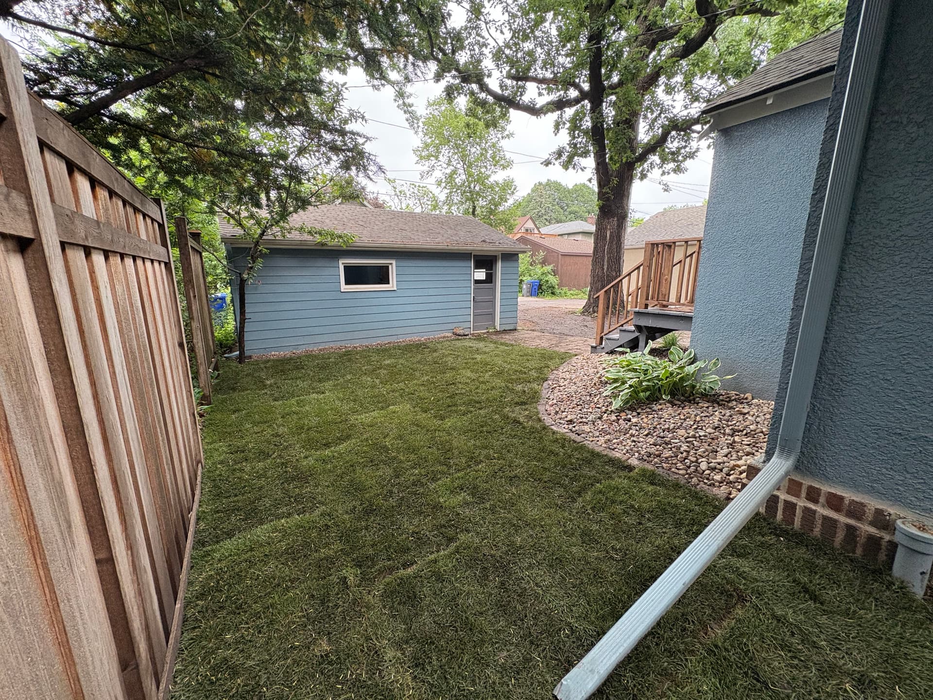 Gallery photos for Regrading, Sod, Rock Edging and New Plantings Done Right: Image #1