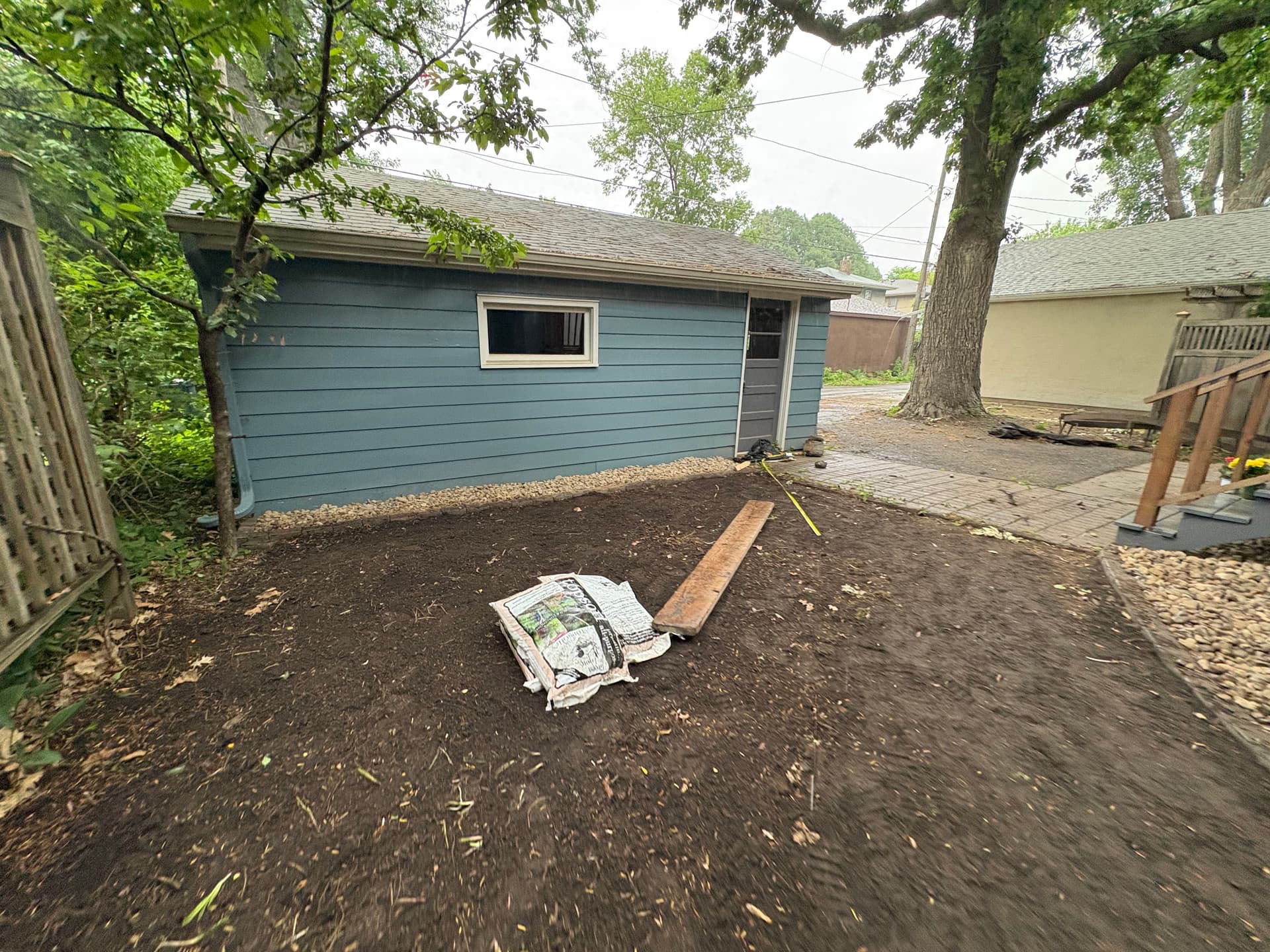 Gallery photos for Regrading, Sod, Rock Edging and New Plantings Done Right: Image #3