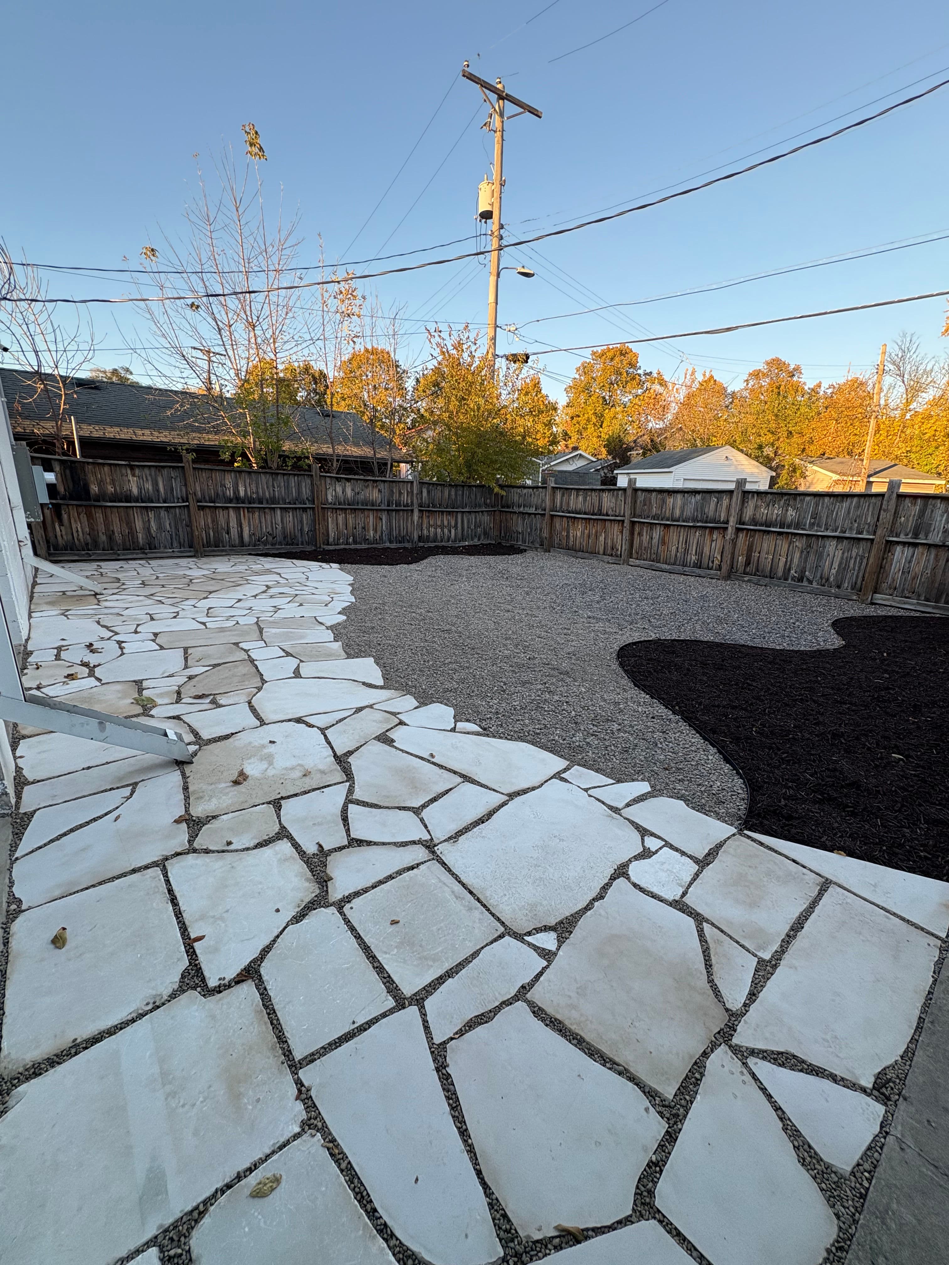 Project Flagstone Patio and Landscape Design for Blondeluxe Salon image