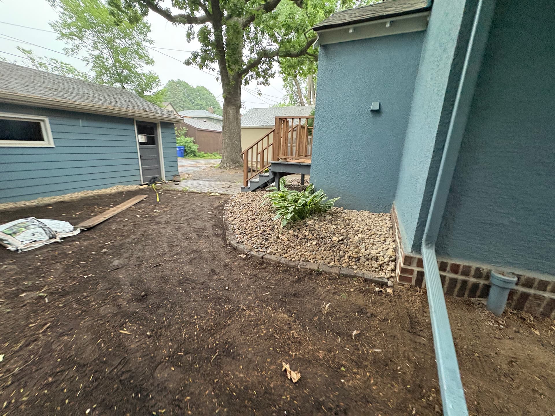 Gallery photos for Regrading, Sod, Rock Edging and New Plantings Done Right: Image #4