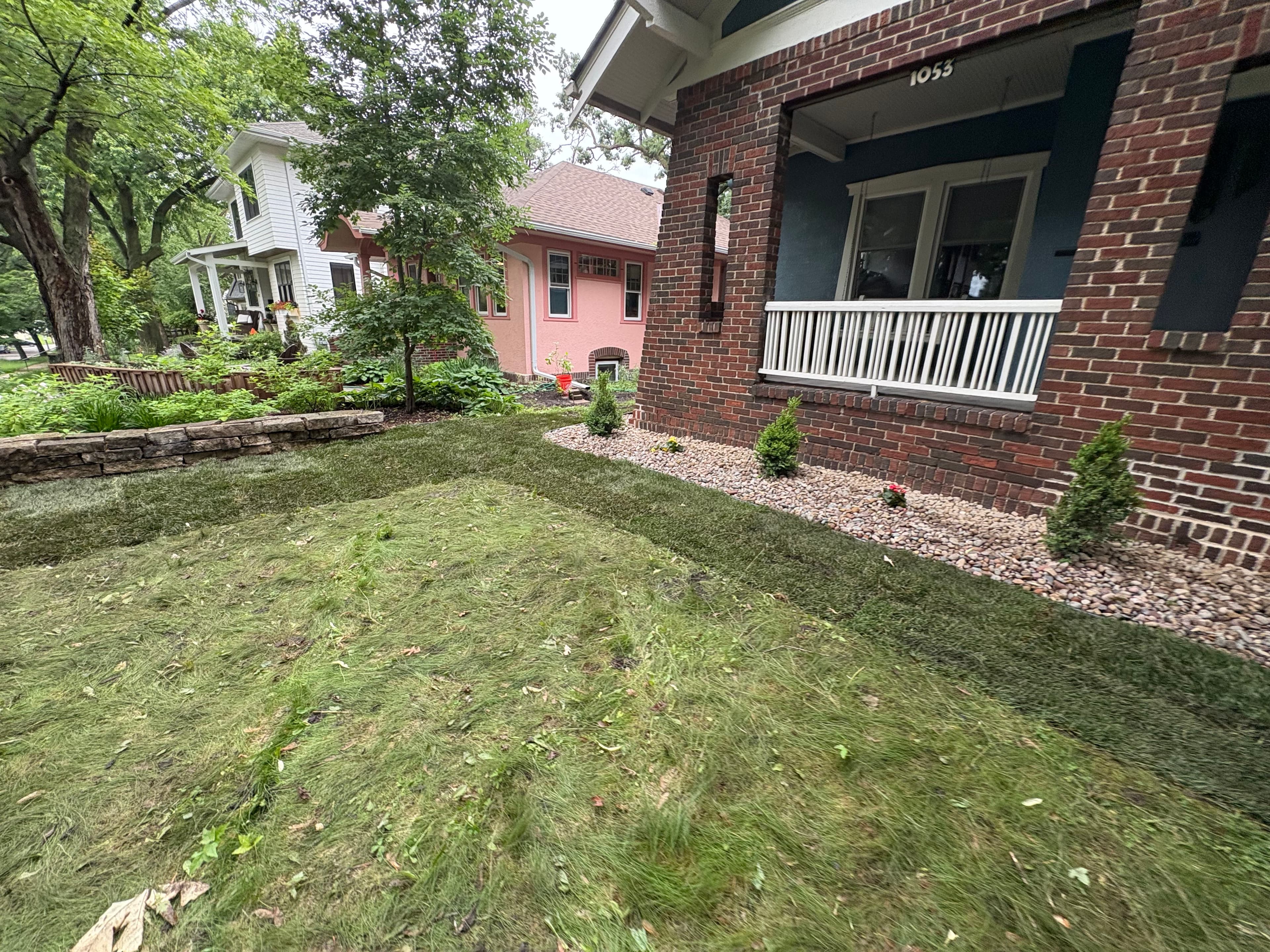 Project 1,500 Sq. Ft. Sod Install with Rock Beds and New Plantings image