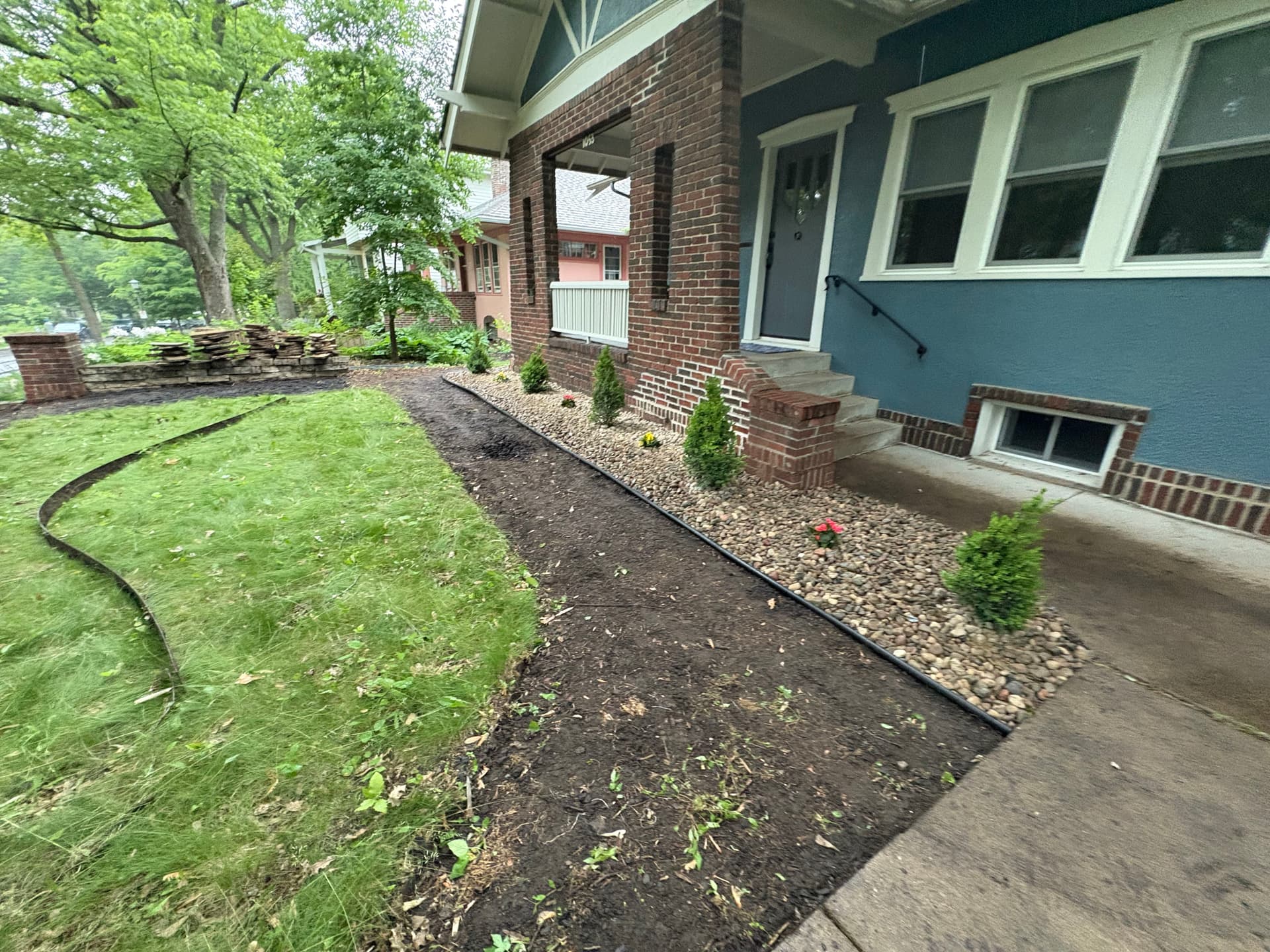 Gallery photos for Regrading, Sod, Rock Edging and New Plantings Done Right: Image #5