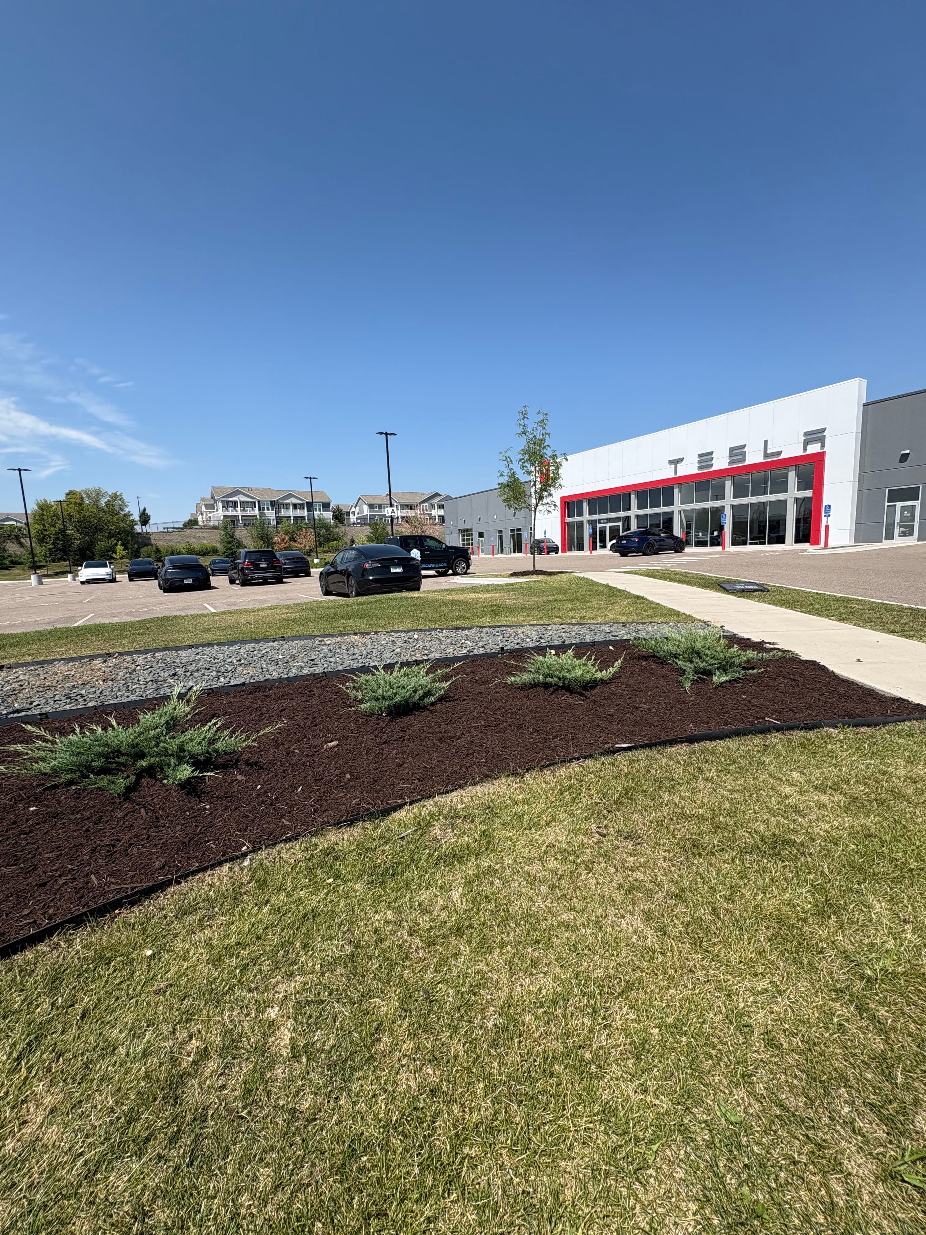 Project Commercial Landscaping Installation at Tesla in Lake Elmo image