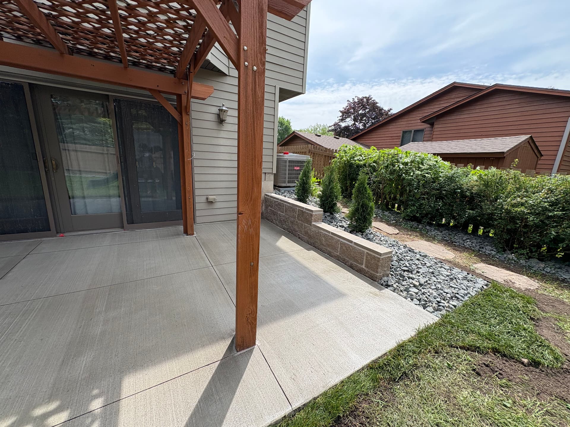 Gallery photos for Concrete Patio and Block Wall Backyard Upgrade: Image #1