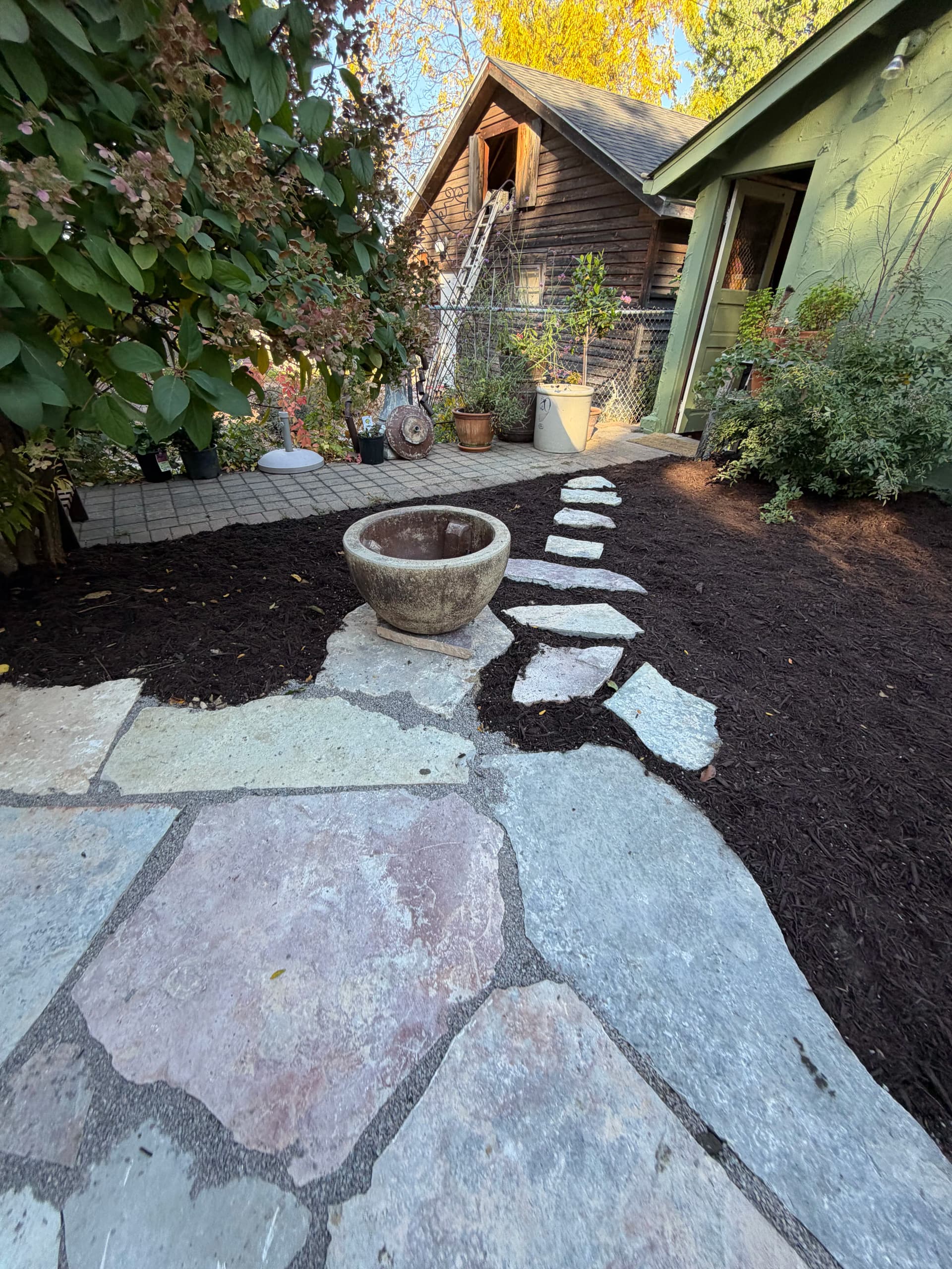 Gallery photos for Large-Format Chilton Flagstone Patio That Actually Gets Used: Image #3