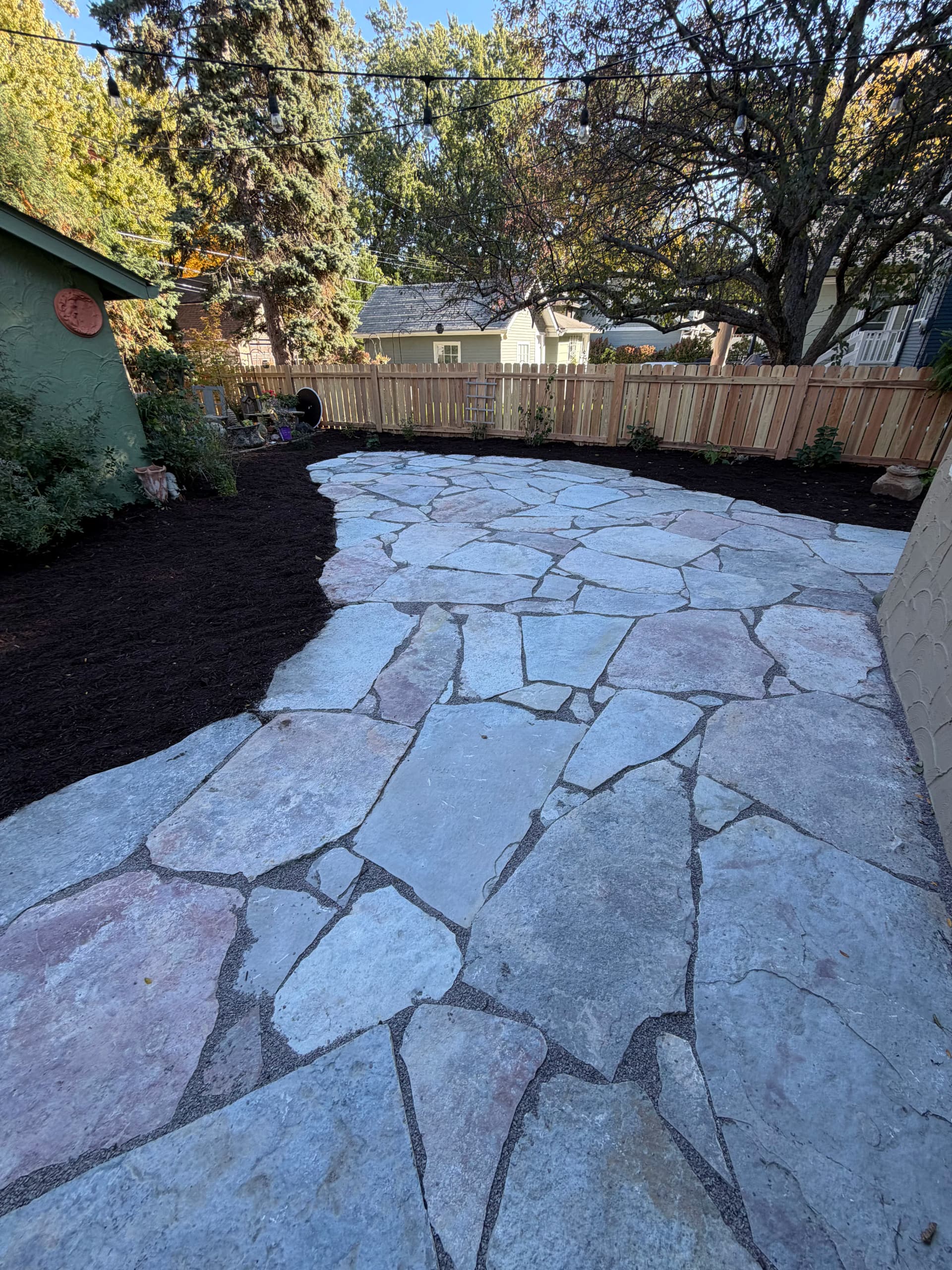 Gallery photos for Large-Format Chilton Flagstone Patio That Actually Gets Used: Image #2